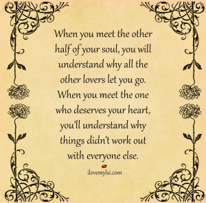 When you meet the other half of your soul…