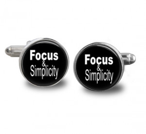 Steve Jobs Quote FOCUS & SIMPLICITY Quote - Handmade Cuff Links ...