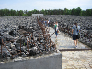 Details of the monument which has the form of absolute devastation ...
