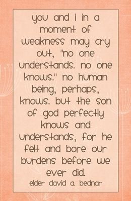 You and I in a moment of weakness may...quote DAVID A. BEDNAR