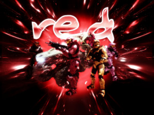 Red vs Blue Wall: Red Team by FallenAngel1991