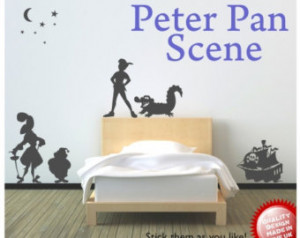 Peter Pan Captain Hook Pirate scene vinyl wall decal sticker ...