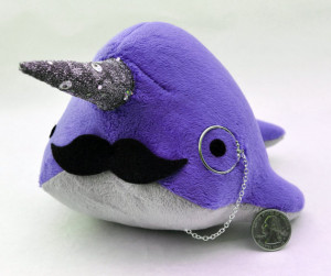 monocle, mustache, purple, whale