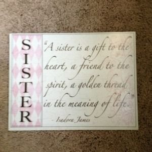 Sister Quote Wall Decor
