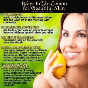 Ways to use Lemon for beautiful skin