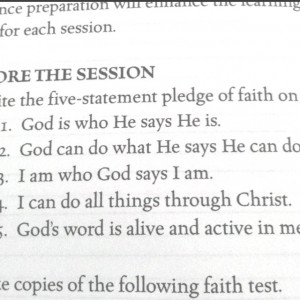 Beth Moore's statement of faith from Believing God.
