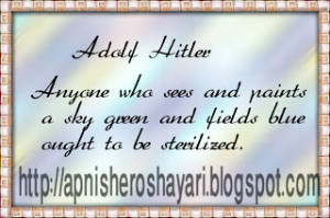 Great Quote From the Adolf Hitler About Sterilized