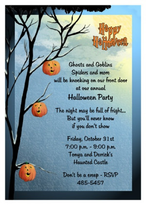 Halloween Invitation for Scary Invitation Halloween Party