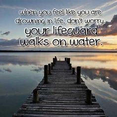 Our lifeguard walks on water...