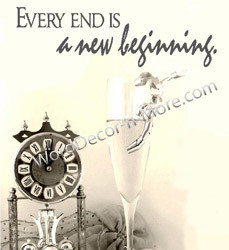 1090 EVERY END IS A NEW BEGINNING Motivational Wall Quote