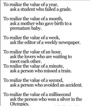 The value of time