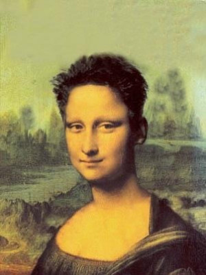 Funny Mona Lisa Paintings Haircut