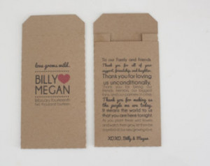 Custom Printed Kraft Wedding Favor Seed Packet Envelopes - Many Colors ...