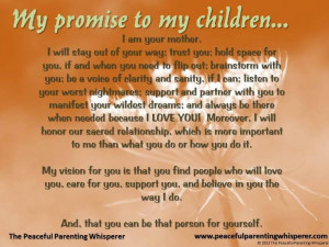 My promise to my children...