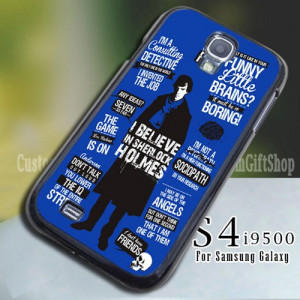 BBC Sherlock Holmes Quote Design For Samsung S4 9500 Case