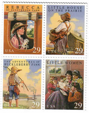 stamps commemorating American literature