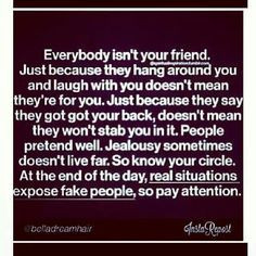 ... go along with trying to be friends with shady, trashy people. More
