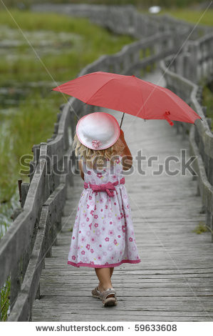 Red Umbrella Woman Summer