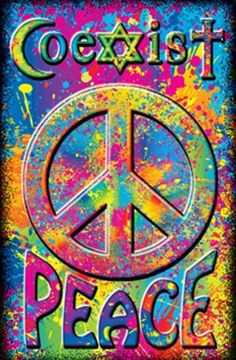 peace sign coexist hippie psychedelic art quotes peace quotes colors ...