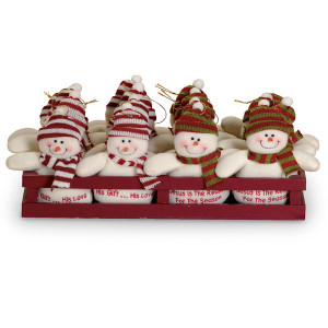 ganz plush snowman sayings ornament