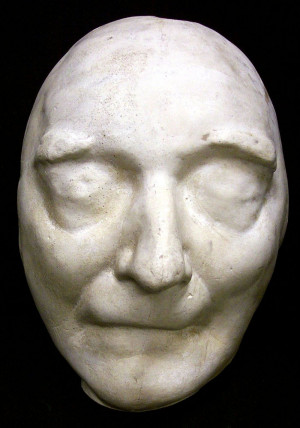 Jonathan Swift (1667-1745). Máscara mortuoria del autor de Los viajes ...