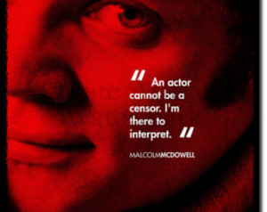 Malcolm McDowell Original Art Print With Quote - Photo Poster Gift ...