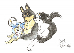 Animal Farm: the Three Dogs by FlyinFelineAlchemist