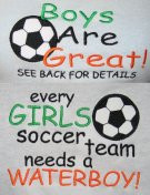 soccer girls water boys 2 designs 5x7 only a must have for any girl ...