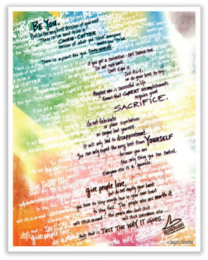 Keltie Be you. Quote Rainbow Poster
