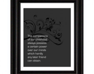 Childhood Companions, Mary Shelley, Best Friend Gift, Quote Print ...