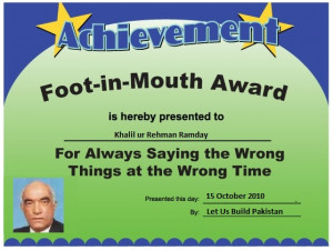the foot in mouth award is awarded each year by the plain english ...