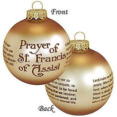 ... St. Francis of Assisi ornament #sayings #prayer #ornament #Christmas $
