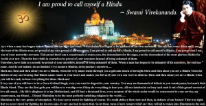 Am Proud To Call Myself A Hindu. - Swami Vivekananda