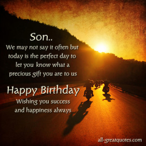 Showing Gallery For Happy 17th Birthday Son Quotes