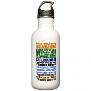 ... music water bottles supernatural quotes stainless water bottle 1 0l