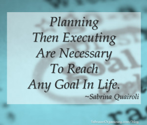 believe that planning then executing are necessary to reach any goal ...