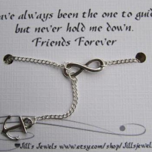 Infinity and Anchor Charm Necklace and Quote Inspirational Card ...