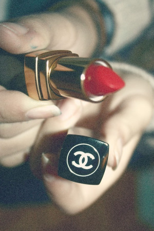 red makeup lipstick chanel glam coco coco chanel