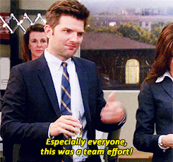 ... april ludgate ben wyatt adam scott t kathryn hahn Jennifer Barkley