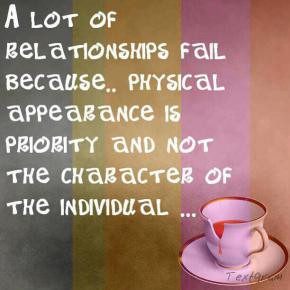 Lot Of Relationships Fail Because Physical Appearance Is Priority ...
