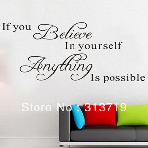 Believe-yourself-Anything-possible-Quote-Vinyl-Decals-Wall-Room-Decor ...