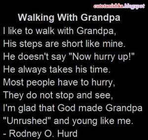 Special Quotes for Grandfathers | Cute Tanishka: Walking With Grandpa ...