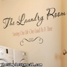 Great laundry room stencil!!!