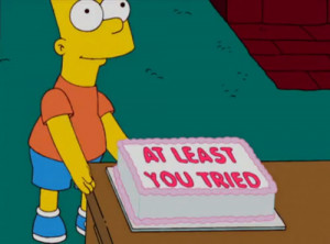 Simpsons at Least You Tried Cake