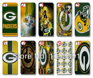 Spedizione gratuita per iphone 5 5s caso verde bay packers NFL 10pcs ...