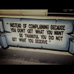 instead of complaining...must remember this