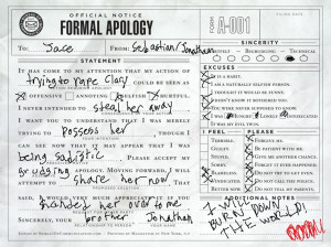 Sebastian's Apology Form by Avatard12
