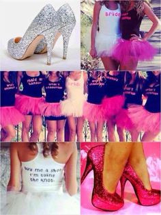 Cutest bachelorette party outfits! I don't know I would go so far as ...