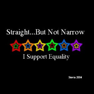 Straight, not Narrow. Support marriage equality.