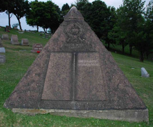 Russell is NOT buried under a pyramid. The pyramid was built in the ...